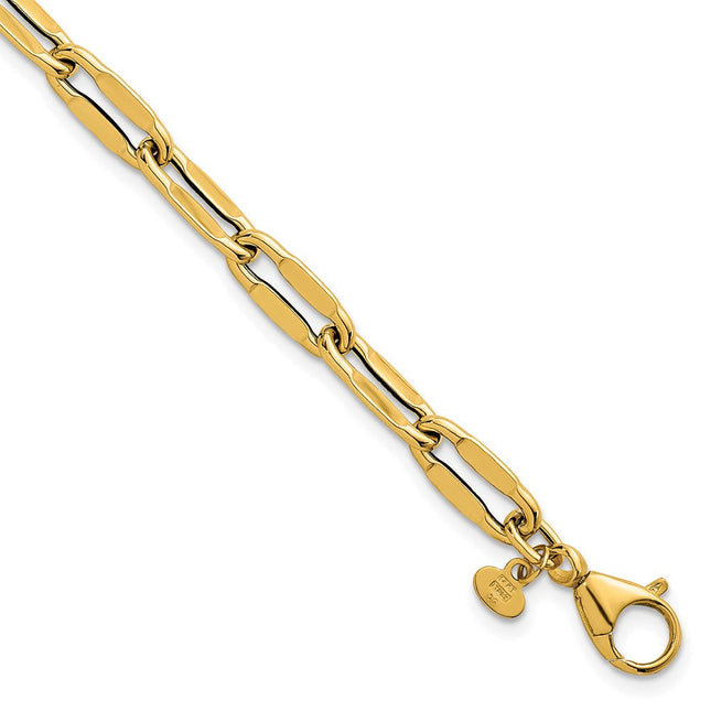 14K gold oval necklace