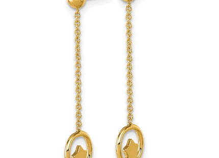 14k Yellow Gold Earrings Style SF3261E - Classique Jewelry Inc.