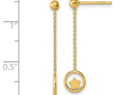 14k Yellow Gold Earrings Style SF3261E - Classique Jewelry Inc.