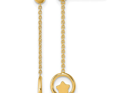 14k Yellow Gold Earrings Style SF3261E - Classique Jewelry Inc.