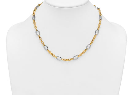 14k Two-tone Chain Necklaces Style SF3265 - Classique Jewelry Inc.
