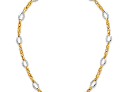14k Two-tone Chain Necklaces Style SF3265 - Classique Jewelry Inc.