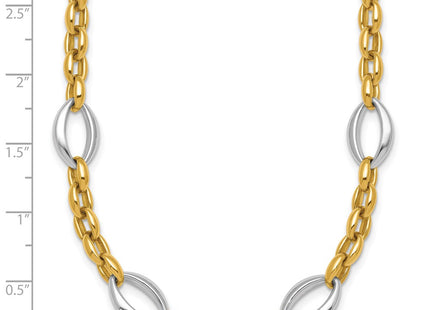 14k Two-tone Chain Necklaces Style SF3265 - Classique Jewelry Inc.