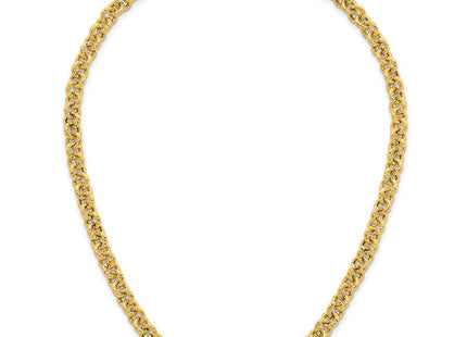 14k Polished and Textured Cable Chain Necklace (Style SF3266-18)