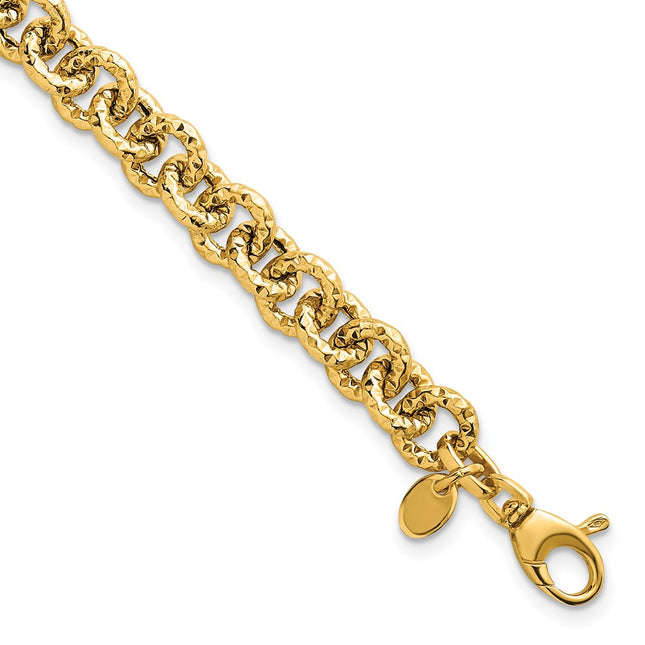 14k Yellow Gold Chain Bracelets Style SF3266 - Classique Jewelry Inc.