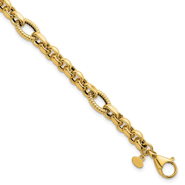 14K gold oval necklace