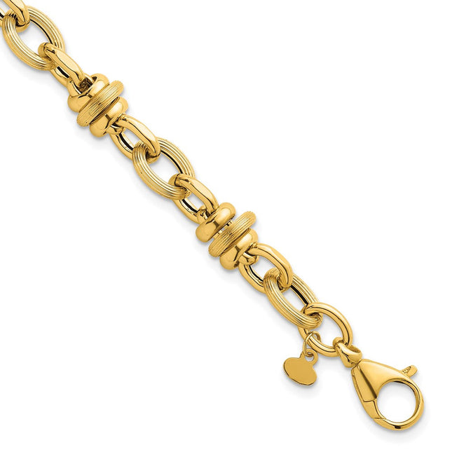 14K gold oval necklace