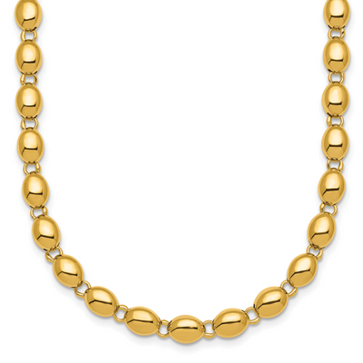 14K Polished Round Fancy Beaded, 18 x 5.25mm