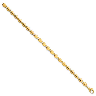14K Polished Round Fancy Beaded, 18 x 5.25mm