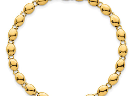 14k Polished Round Fancy Beaded