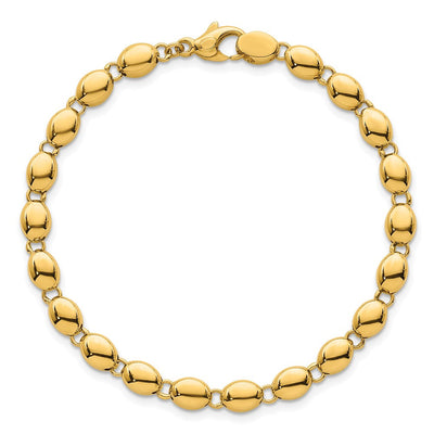 14K Polished Round Fancy Beaded, 18 x 5.25mm