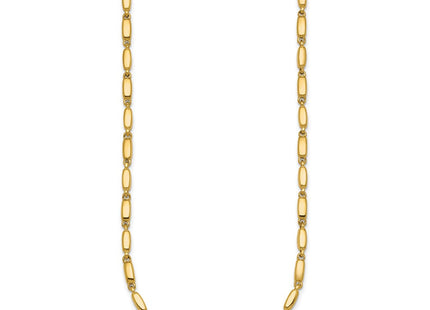 14k Polished Fancy Bar Link Necklace (Style SF3273-18)
