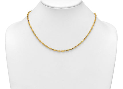 14k Polished Fancy Bar Link Necklace (Style SF3273-18)