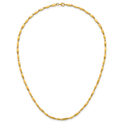 14K Polished Fancy Bar Link Necklace