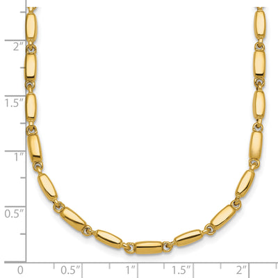 14K Polished Fancy Bar Link Necklace