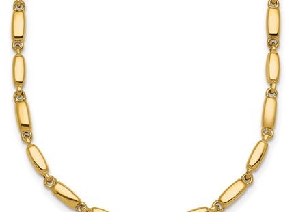 14k Polished Fancy Bar Link Necklace (Style SF3273-18)