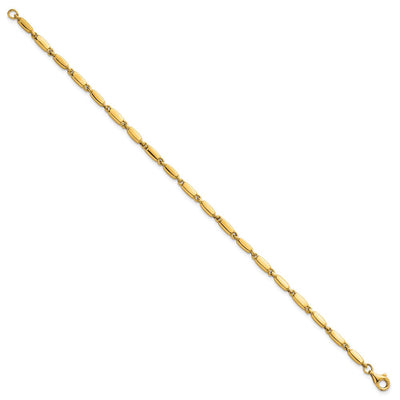 14K Polished Fancy Bar Link Necklace