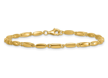 14k Polished Fancy Bar Link 7. Necklace