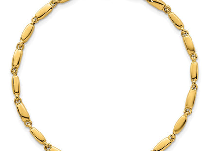 14k Polished Fancy Bar Link 7. Necklace
