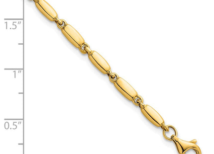 14k Polished Fancy Bar Link 7. Necklace