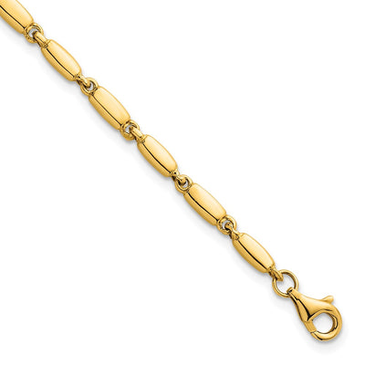 14K Polished Fancy Bar Link Bracelet