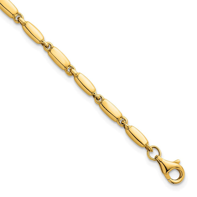 14K gold bar necklace