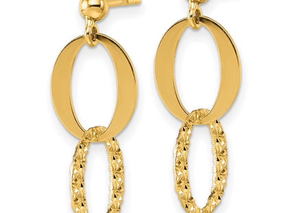 14k Yellow Gold Earrings Style SF3280E - Classique Jewelry Inc.