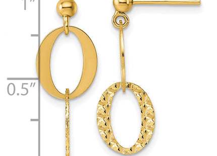 14k Yellow Gold Earrings Style SF3280E - Classique Jewelry Inc.