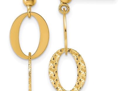 14k Yellow Gold Earrings Style SF3280E - Classique Jewelry Inc.