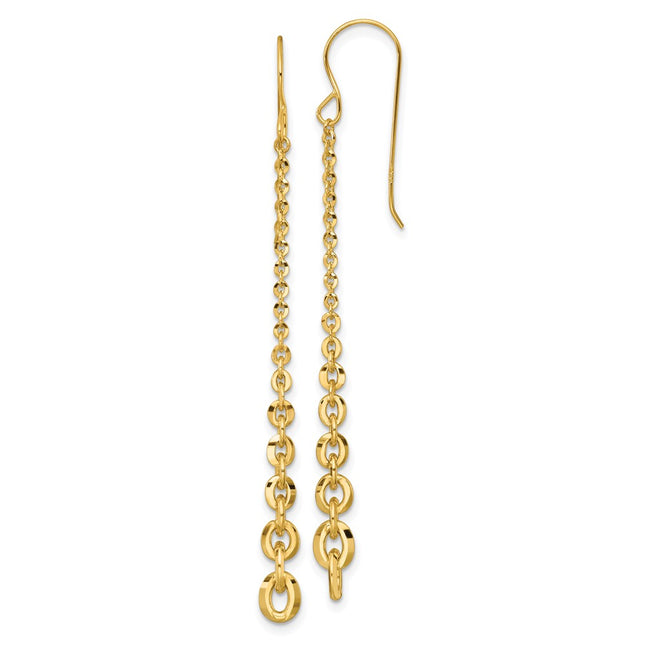 14k Yellow Gold Earrings Style SF3281E - Classique Jewelry Inc.