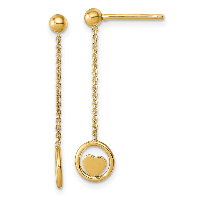 14k Yellow Gold Earrings Style SF3283E - Classique Jewelry Inc.