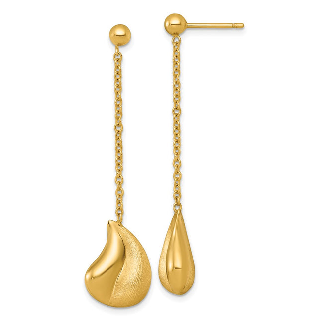 14k Yellow Gold Earrings Style SF3288E - Classique Jewelry Inc.