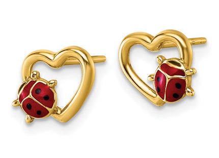 14k Yellow Gold Earrings Style SF3295E - Classique Jewelry Inc.