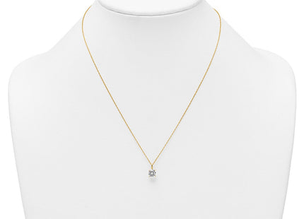 14K gold cubic zirconia necklace, another view