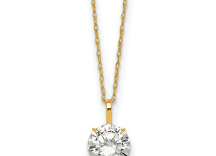 14K gold cubic zirconia necklace