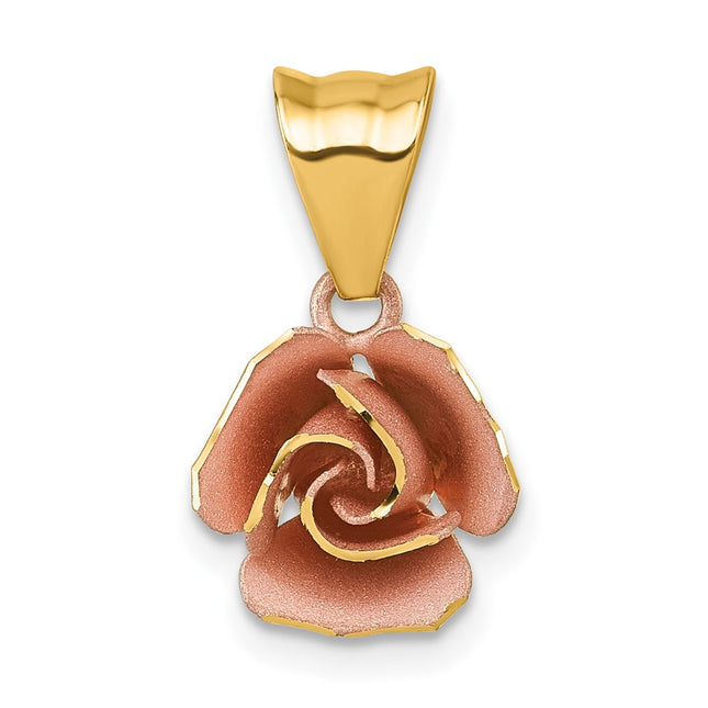 14k Yellow & Rhodium Pendants Style SF3303R - Classique Jewelry Inc.