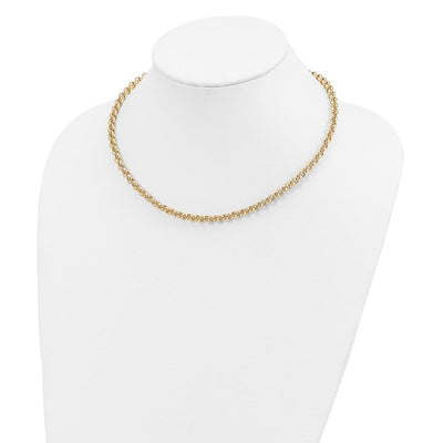 14K Polished Fancy Rolo Link Necklace