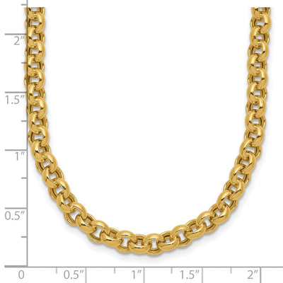 14K Polished Fancy Rolo Link Necklace