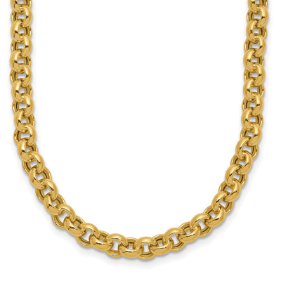 14K Polished Fancy Rolo Link Necklace