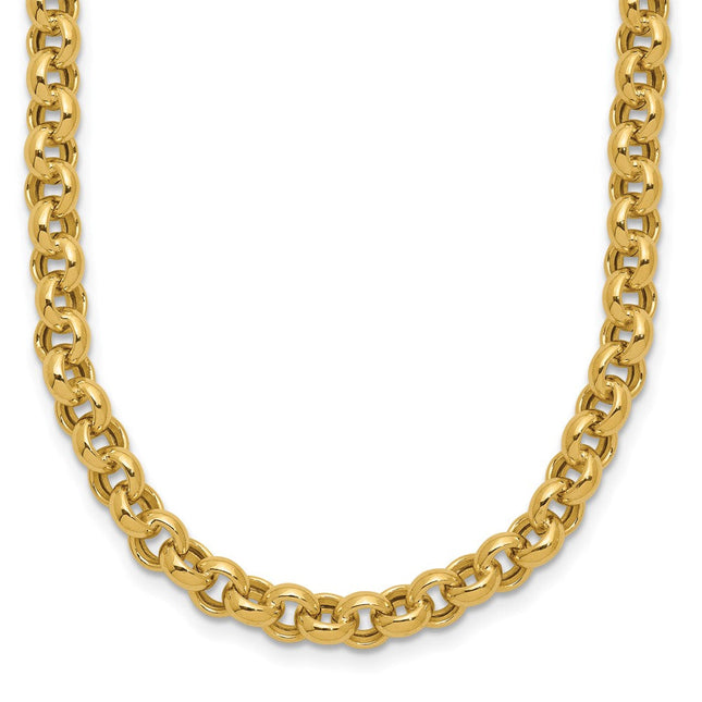 14k Polished Fancy Rolo Link 7. Bracelet, 7.5 x 5mm