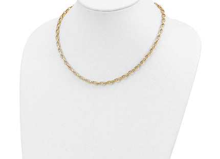 14k Polished Fancy Oval Link Bracelet