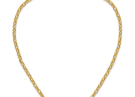 14K gold oval necklace, another view