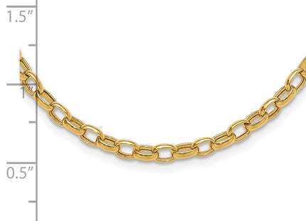 14K gold oval necklace, alternate view