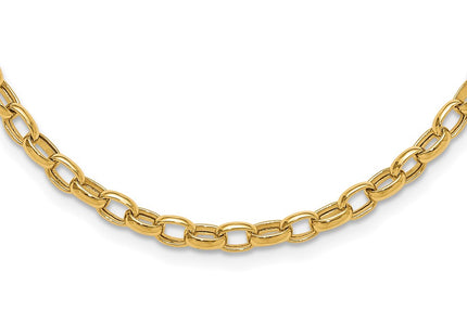 14K gold oval necklace