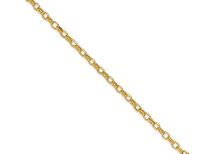 14k Polished Fancy Oval Link Bracelet