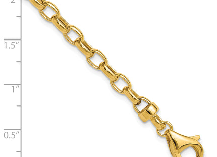 14k Polished Fancy Oval Link Bracelet