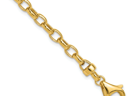 14k Polished Fancy Oval Link Bracelet