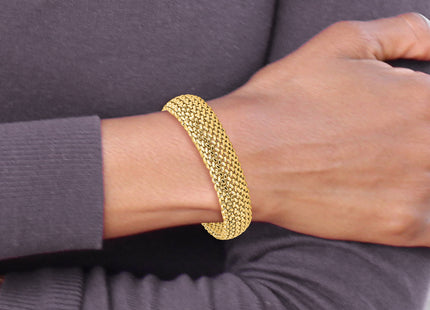 14k Polished Mesh 7. Bracelet, 7.25 x 13.75mm