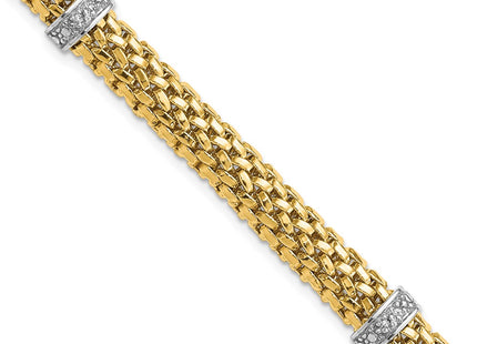 14k Two-tone Bracelets Style SF607 - Classique Jewelry Inc.