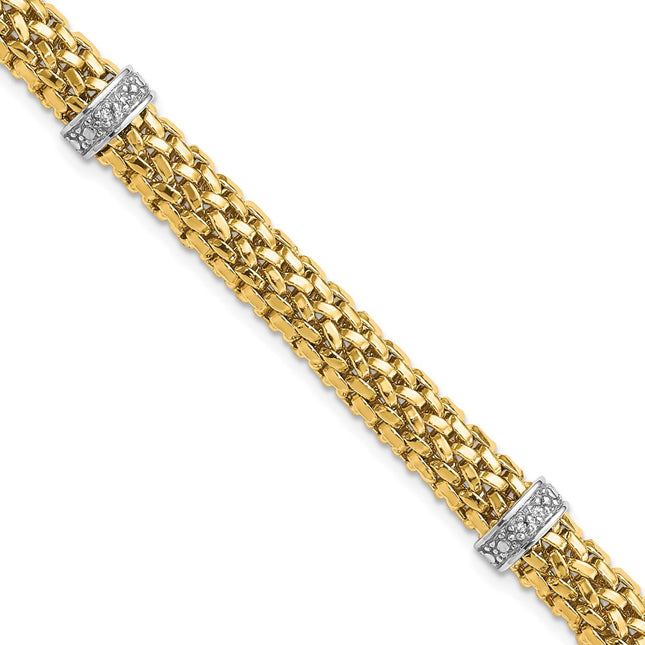 14k Two-tone Bracelets Style SF607 - Classique Jewelry Inc.